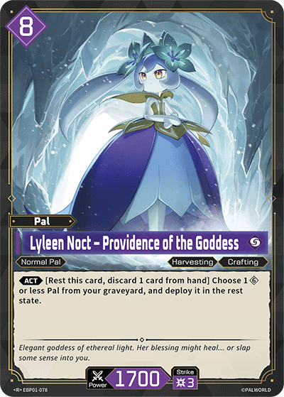 Lyleen Noct – Providence of the Goddess EBP01-078 R Palworld Dawn of Palpagos NM