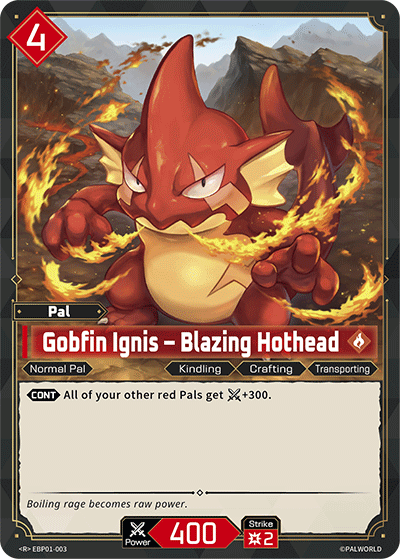 Gobfin Ignis – Blazing Hothead EBP01-003 R Dawn of Palpagos Near Mint