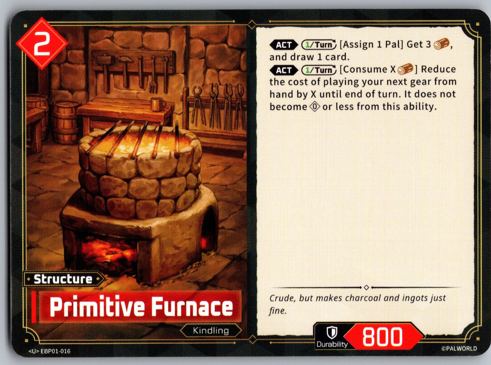 Primitive Furnace EBP01-016 U Palworld Dawn of Palpagos Near Mint
