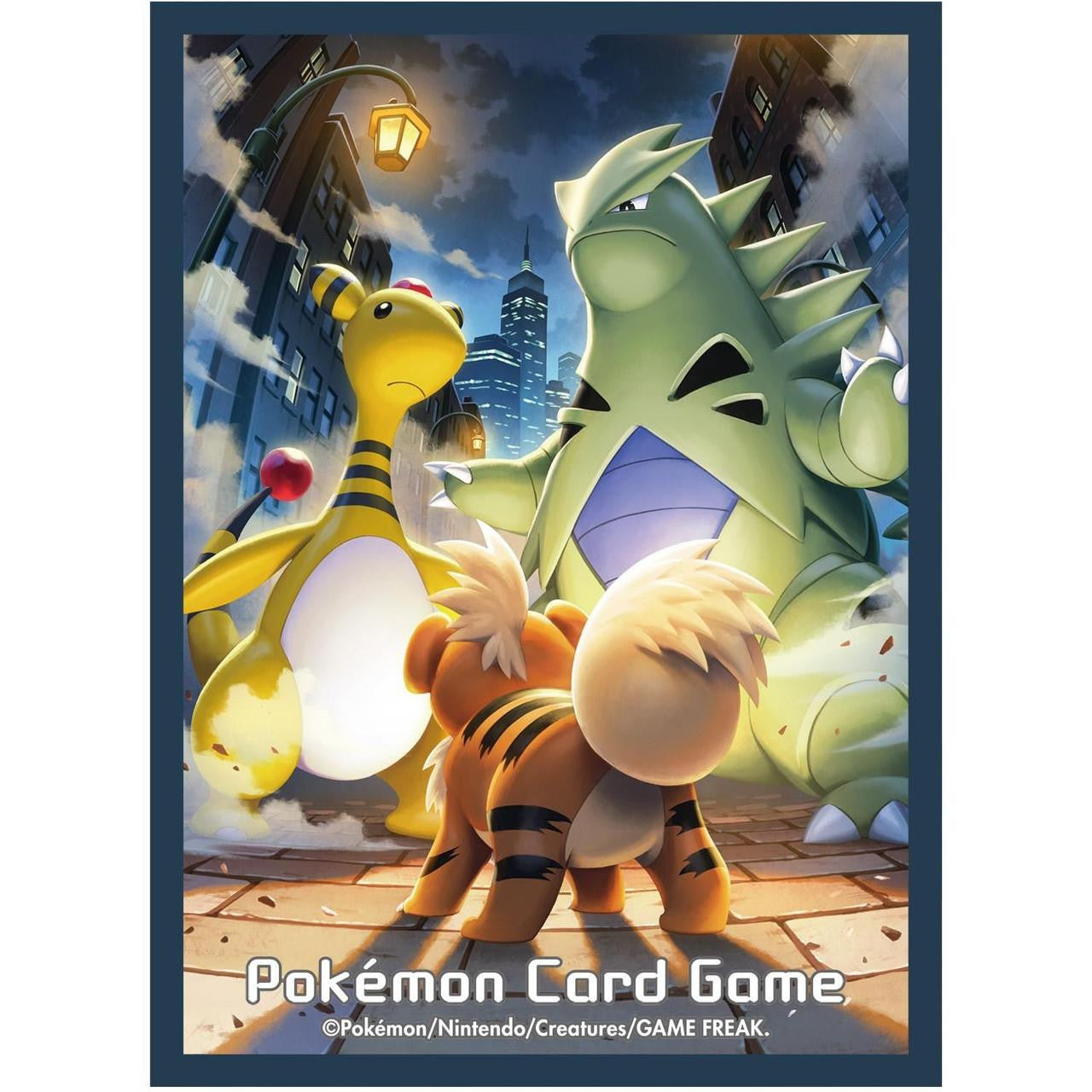 Pokemon Card Game Card Sleeve: Ampharos, Tyranitar & Growlithe (64 Pack)